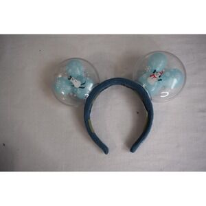 Disney Mickey Ears Headband Balloon Snowman Snow Winter Theme Blue Kids